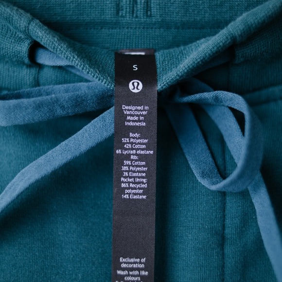 Lululemon City Sweat Jogger Pants Mens Small Blue Teal Terry Athleisure Gym - Picture 2 of 11